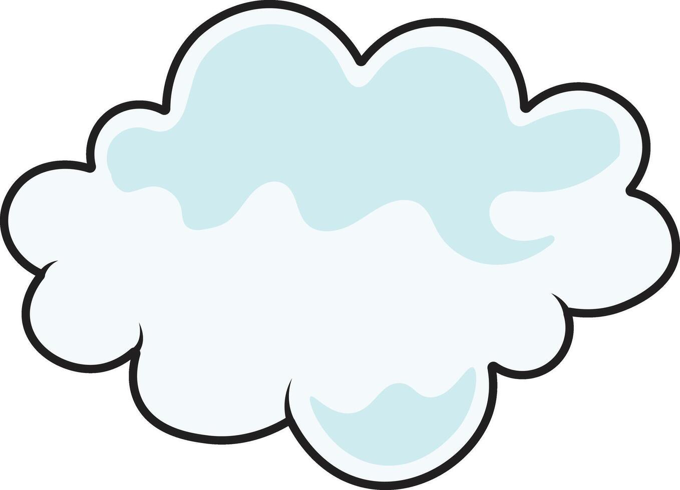 Cute Cartoon Fluffy Clouds for Background Template. Isolated Icon vector