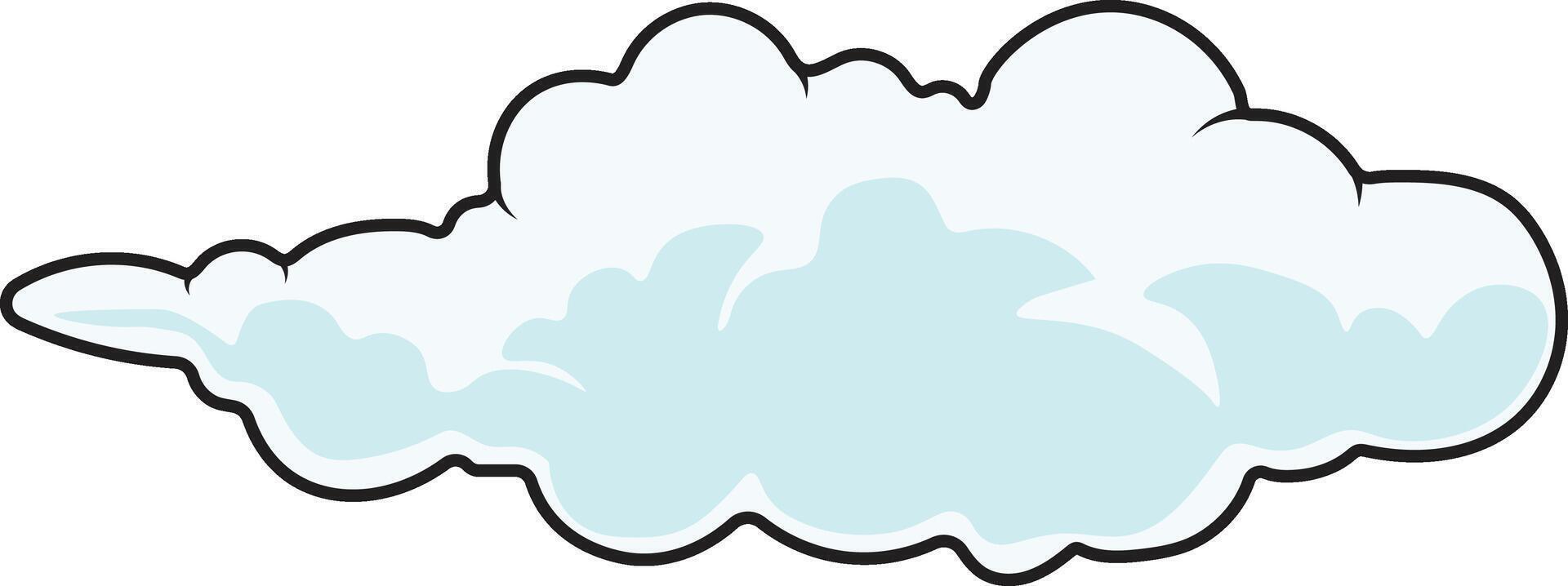 Cute Cartoon Fluffy Clouds for Background Template. Isolated Icon vector