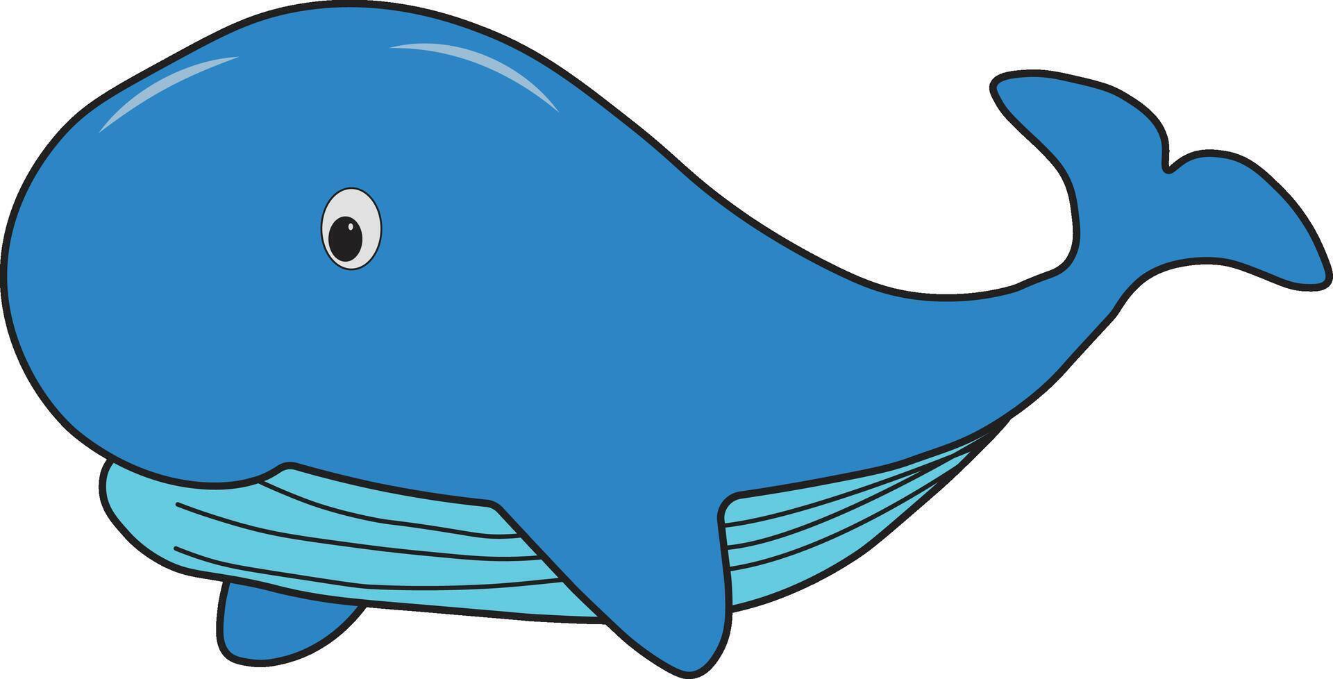 Illustration of Marine Life with Trendy Cartoon Style. Isolated on White Background. vector