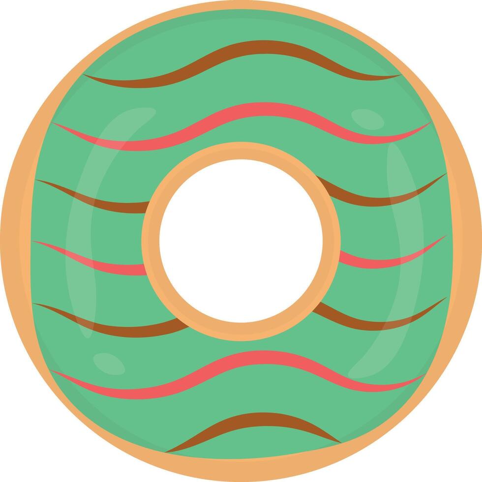 Sweet Donuts Illustration. Delicious Snack. with Chocolate, Macha, and Pink Glazed Snack on White Background. vector