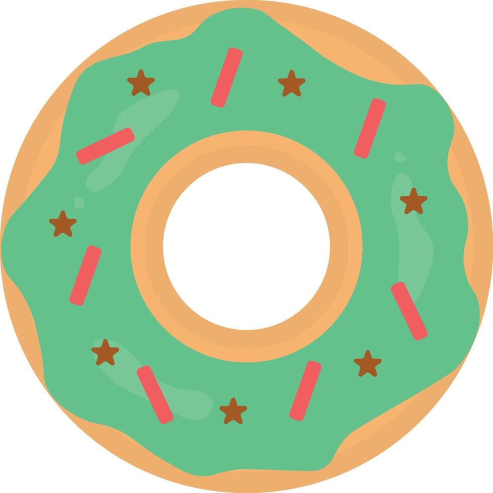 Sweet Donuts Illustration. Delicious Snack. with Chocolate, Macha, and Pink Glazed Snack on White Background. vector