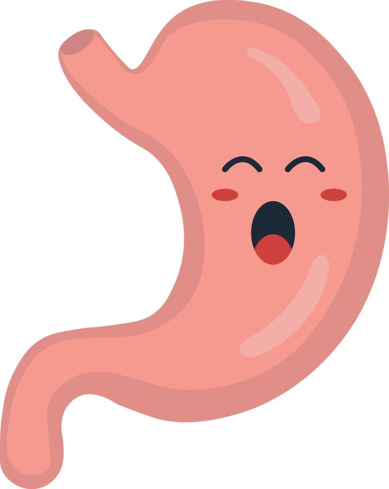 Cute Human Internal Organs. Anatomy Organs Cartoon Character. Isolated on White Background. vector