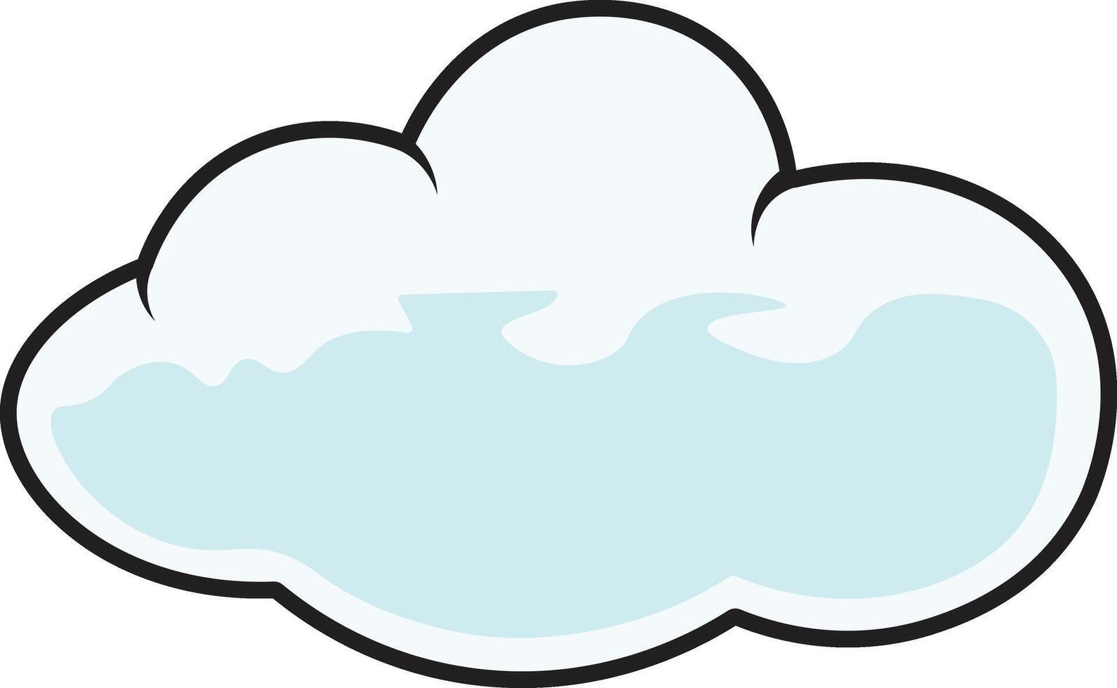 Cute Cartoon Fluffy Clouds for Background Template. Isolated Icon vector