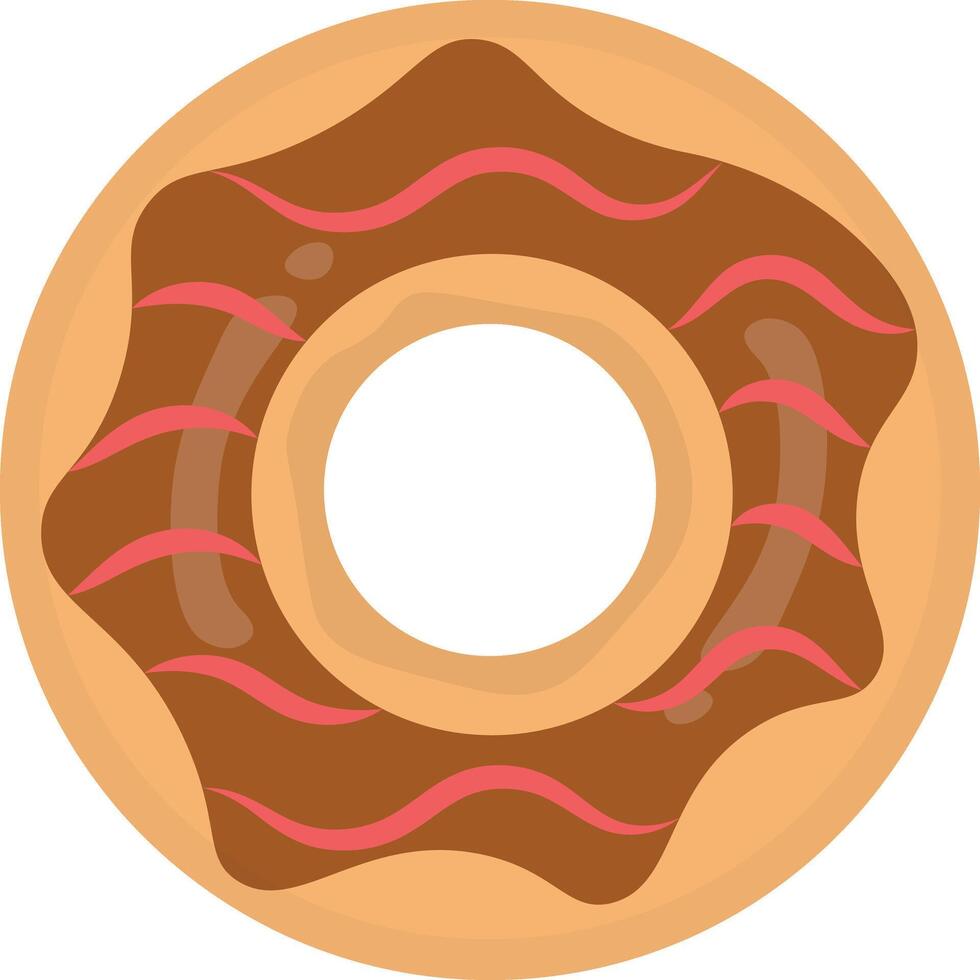 dulce rosquillas ilustración. delicioso bocadillo. con chocolate, macha, y rosado vidriado bocadillo en blanco antecedentes. vector