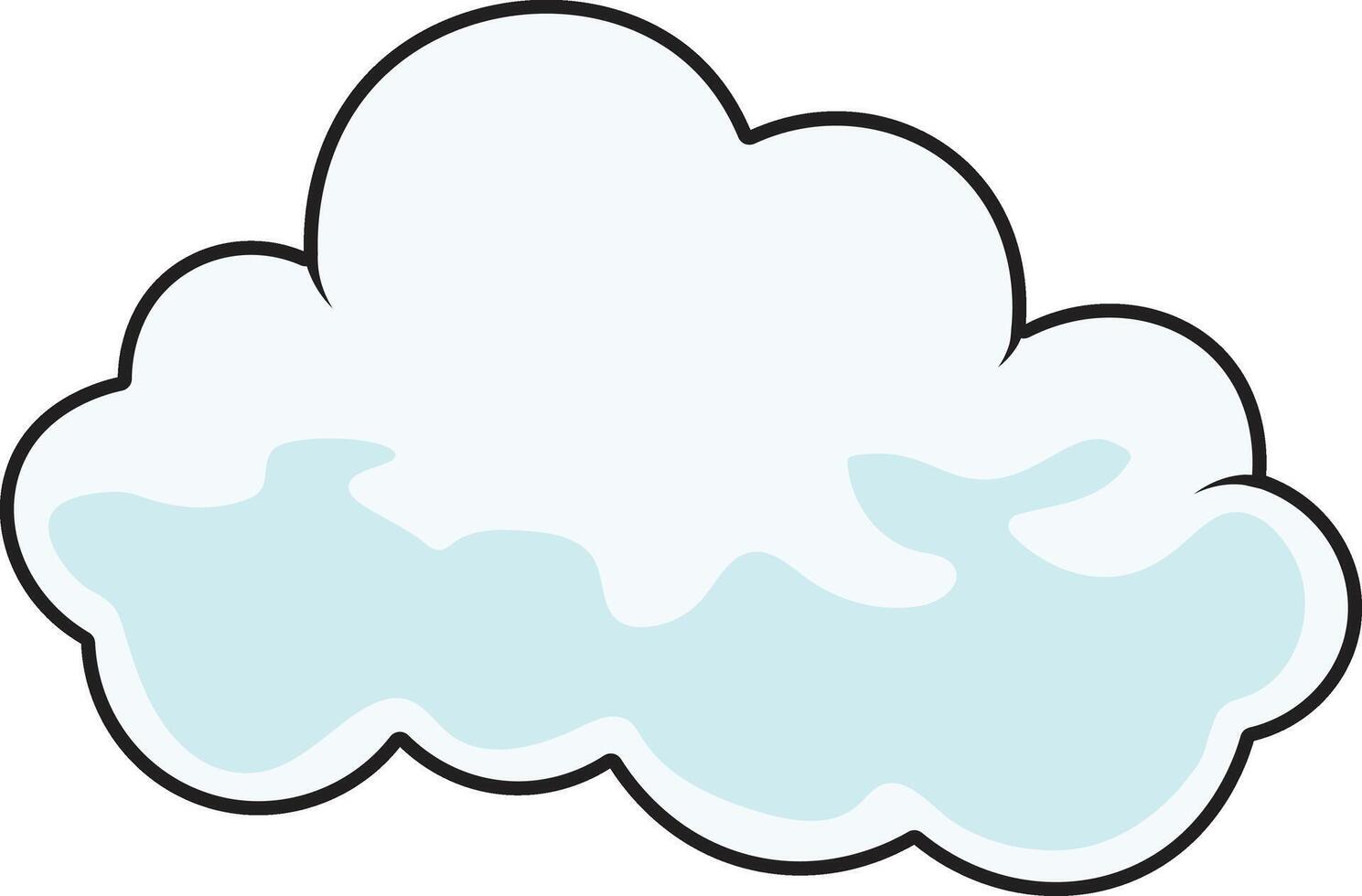 Cute Cartoon Fluffy Clouds for Background Template. Isolated Icon vector