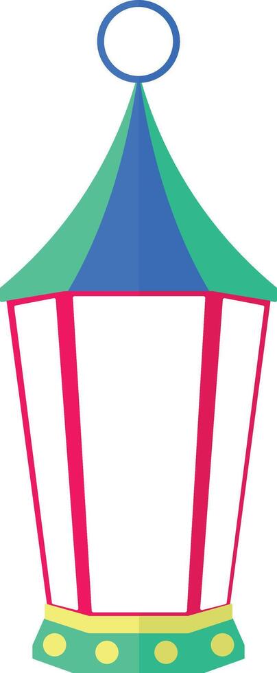 Ramadhan Kareem Lantern Icon. with Flat Cartoon Design vector
