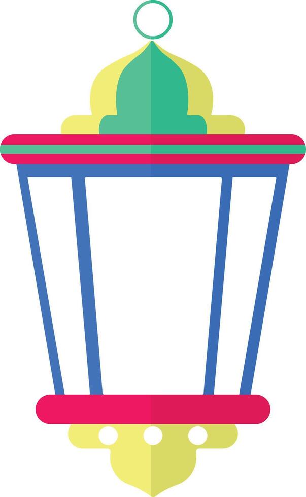Ramadhan Kareem Lantern Icon. with Flat Cartoon Design vector