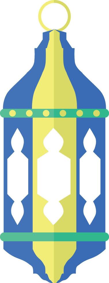 Ramadhan Kareem Lantern Icon. with Flat Cartoon Design vector