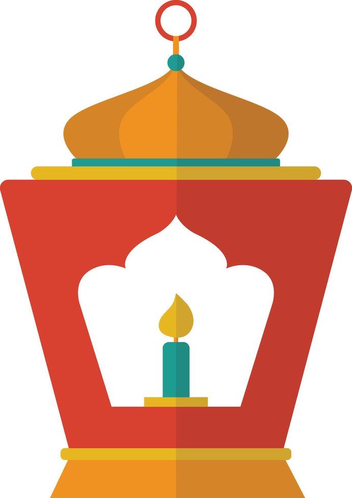 Ramadan Kareem Lantern Ornament. in Cartoon Design Style vector