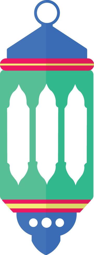 Ramadhan Kareem Lantern Icon. with Flat Cartoon Design vector