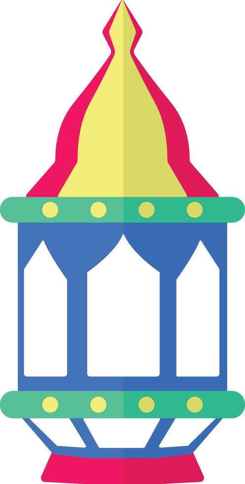 Ramadhan Kareem Lantern Icon. with Flat Cartoon Design vector