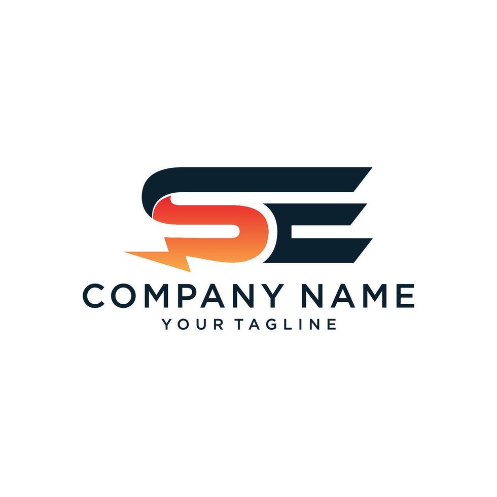 SE Energy Modern Logo Design Template,illustration vector