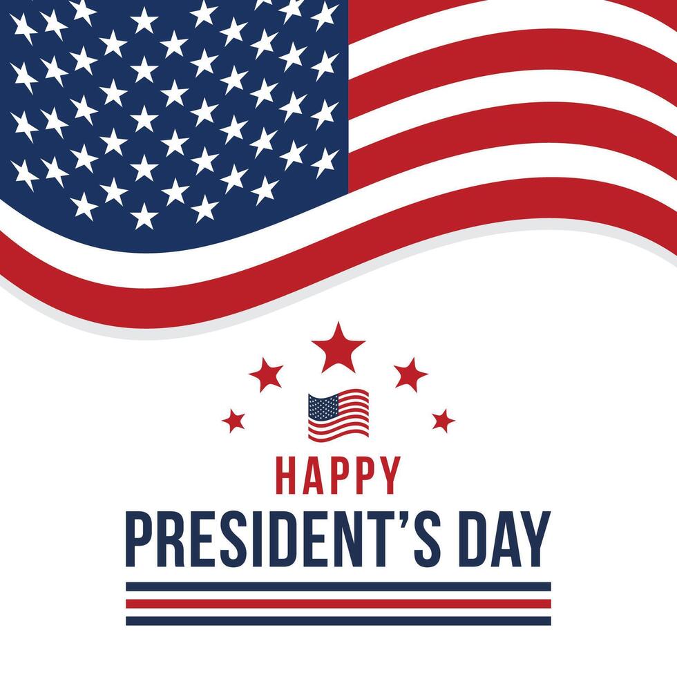 feliz dia de los presidentes en estados unidos. cumpleaños de washington feriado federal en estados unidos. celebrado en febrero. cartel, pancarta y fondo vector