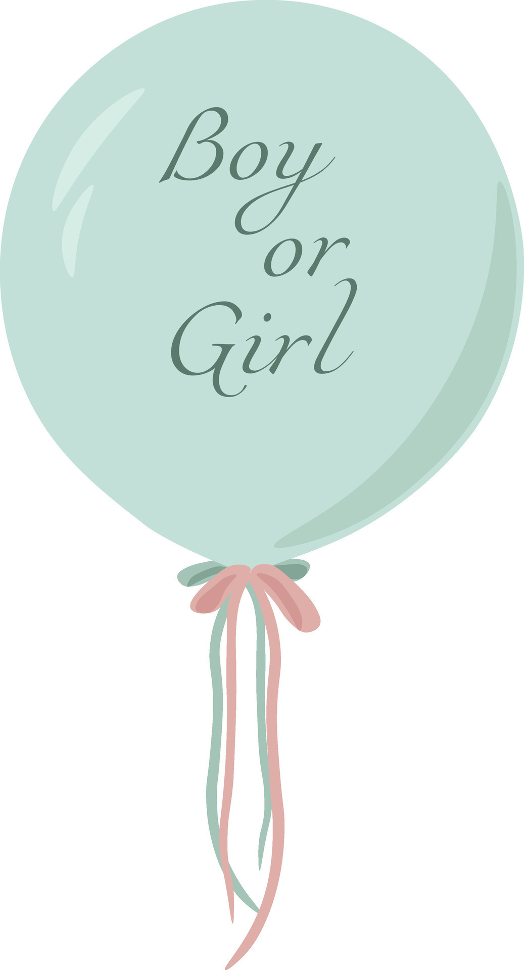 mint balloon for gender reveal party boy or girl 44803062 Vector Art at