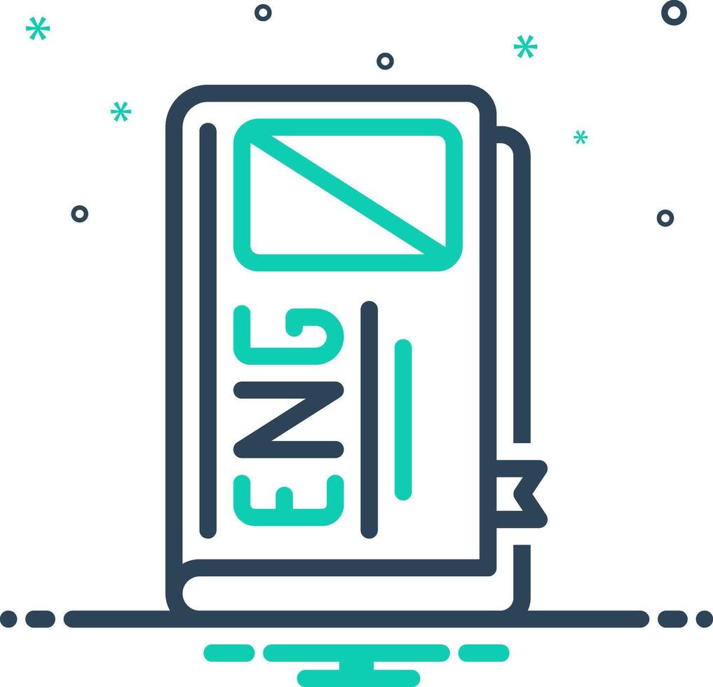Mix icon for english vector