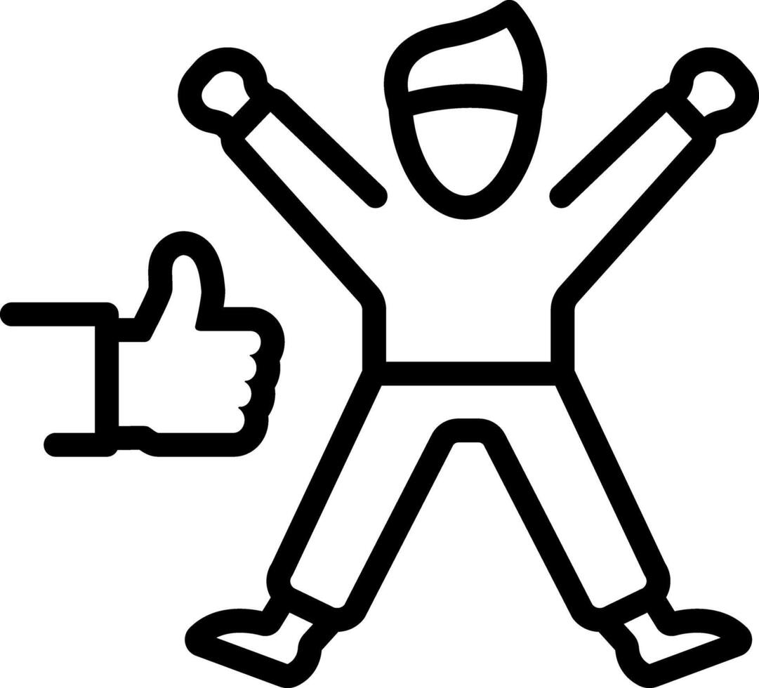 Black line icon for endorse vector