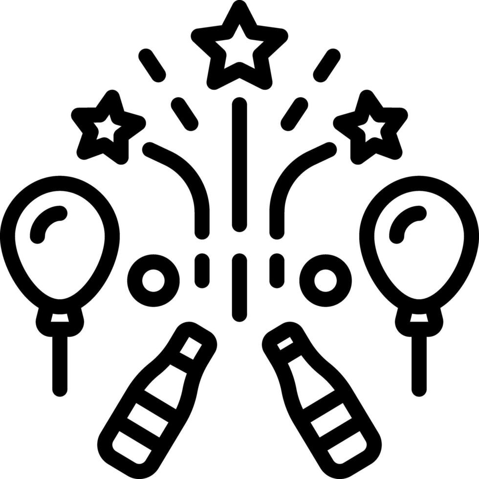 Black line icon for celebrate vector