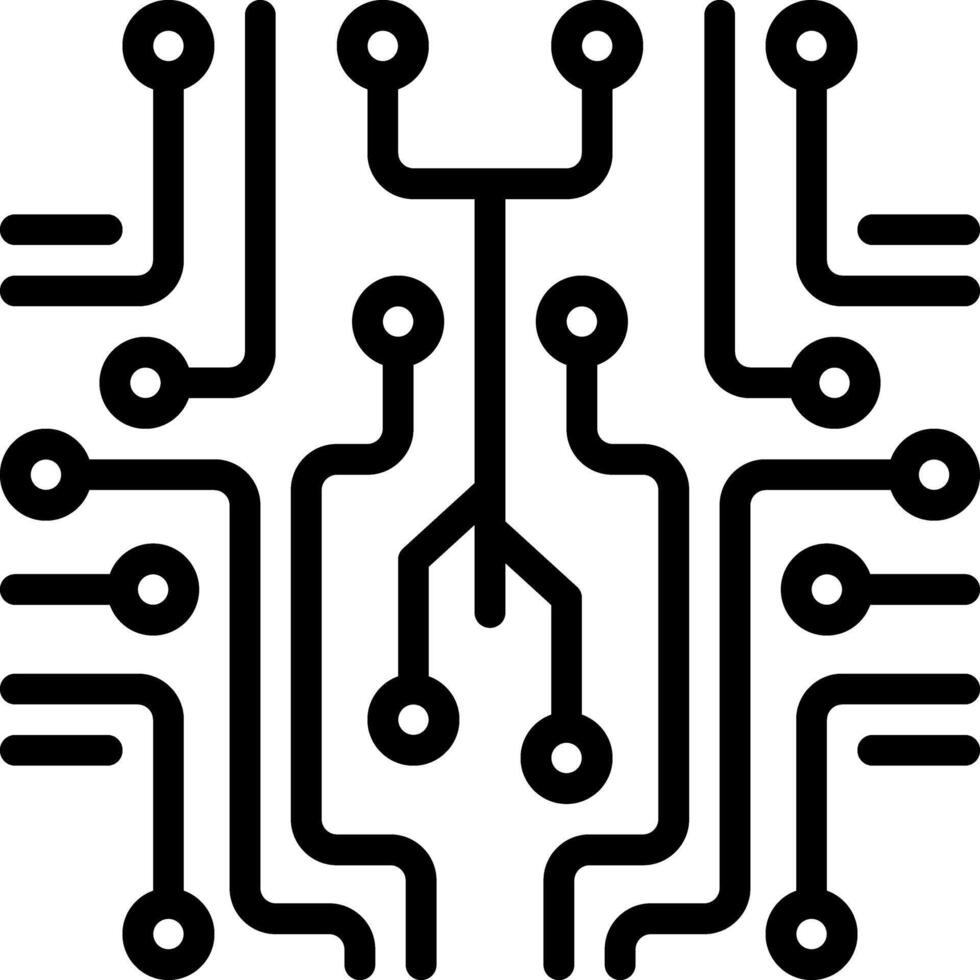 Black line icon for connection vector
