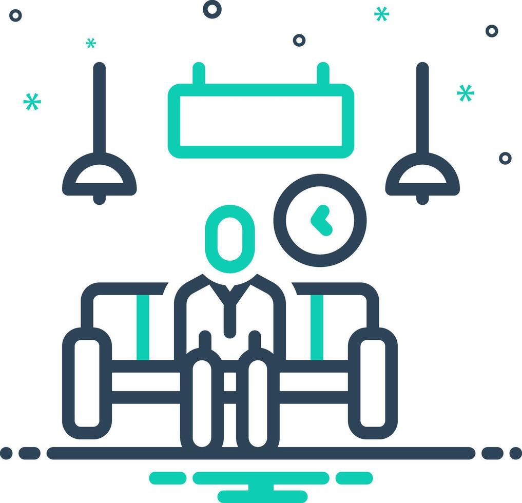 Mix icon for waiting area vector