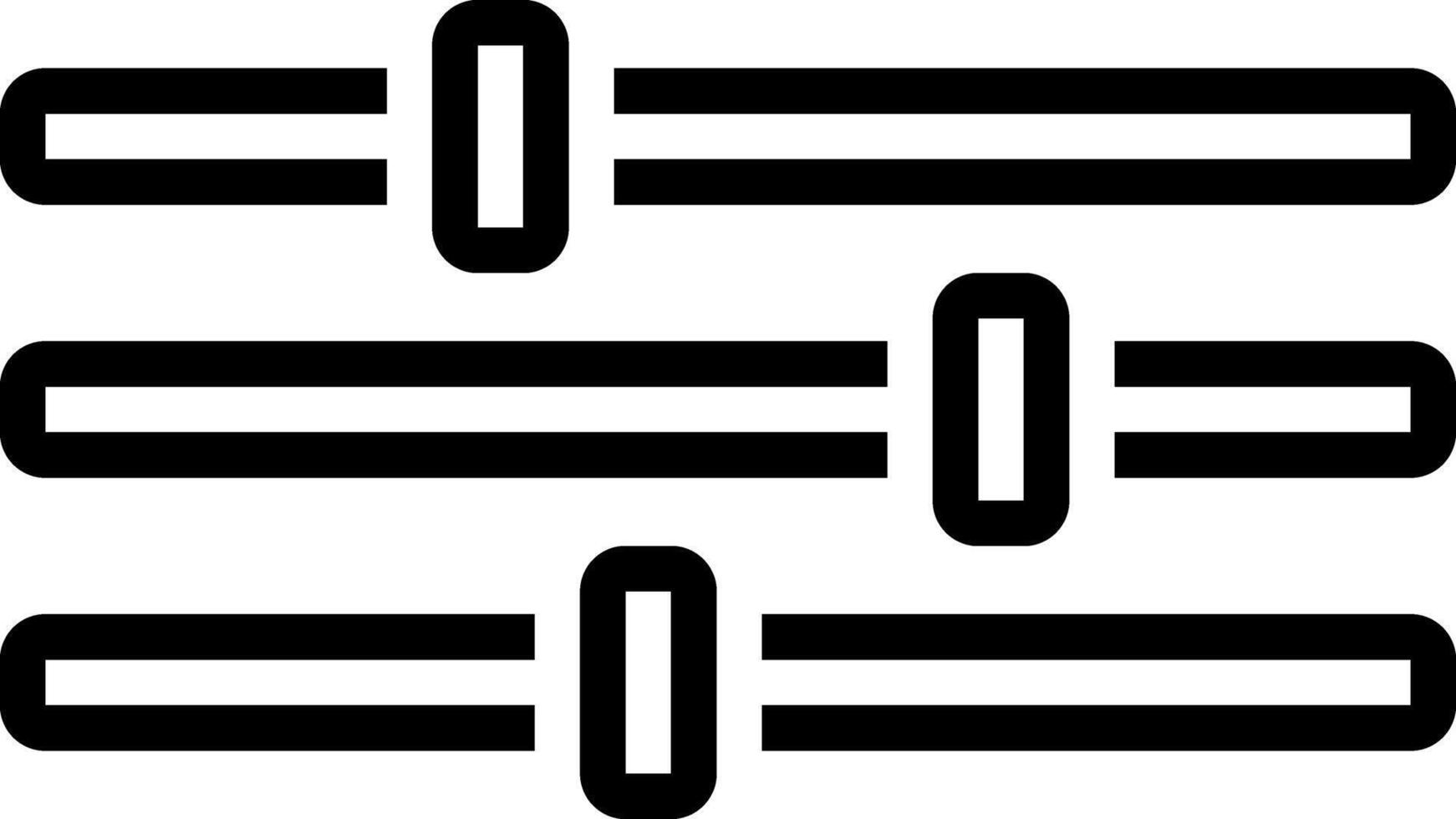Black line icon for adjustment vector