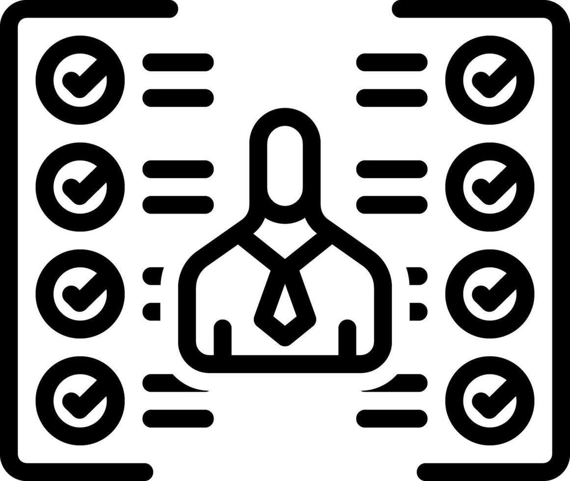 Black line icon for responsibility vector