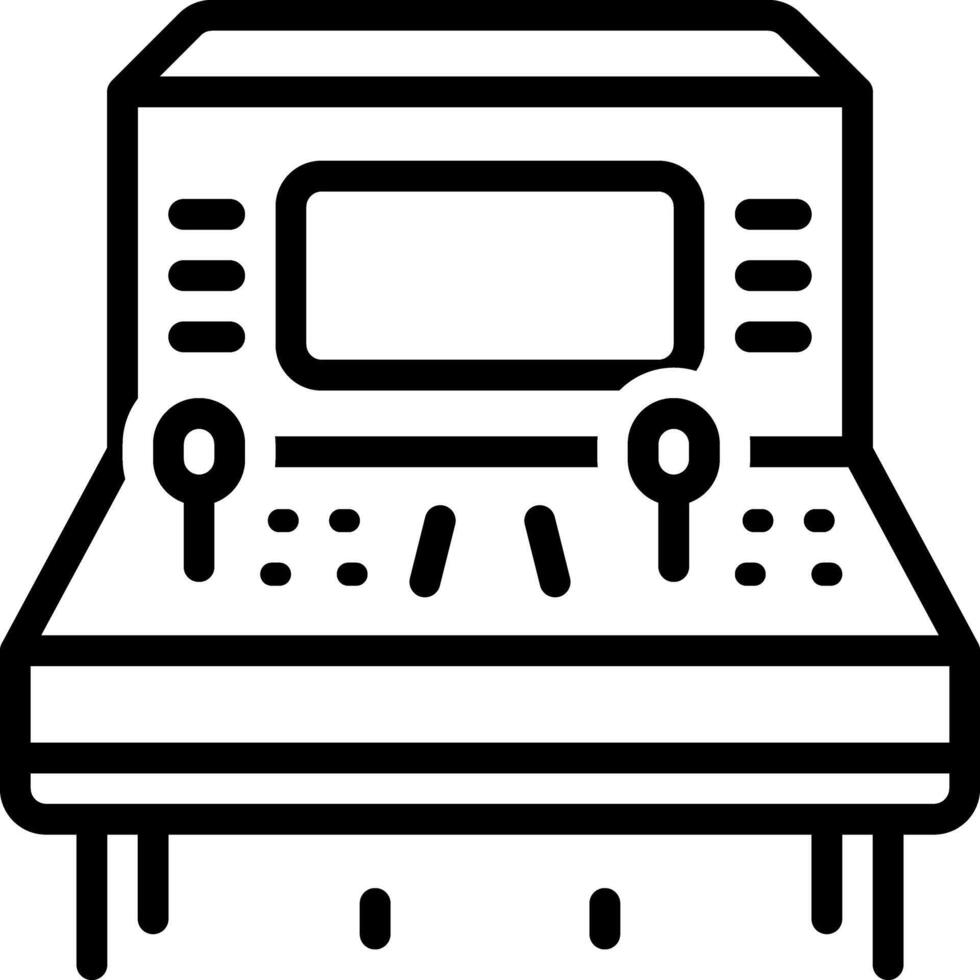 Black line icon for arcade games vector