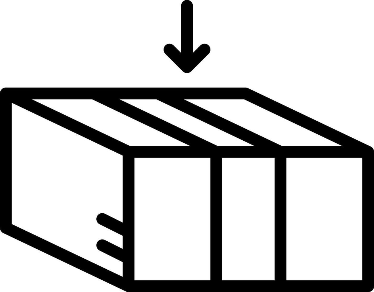 Black line icon for pack vector