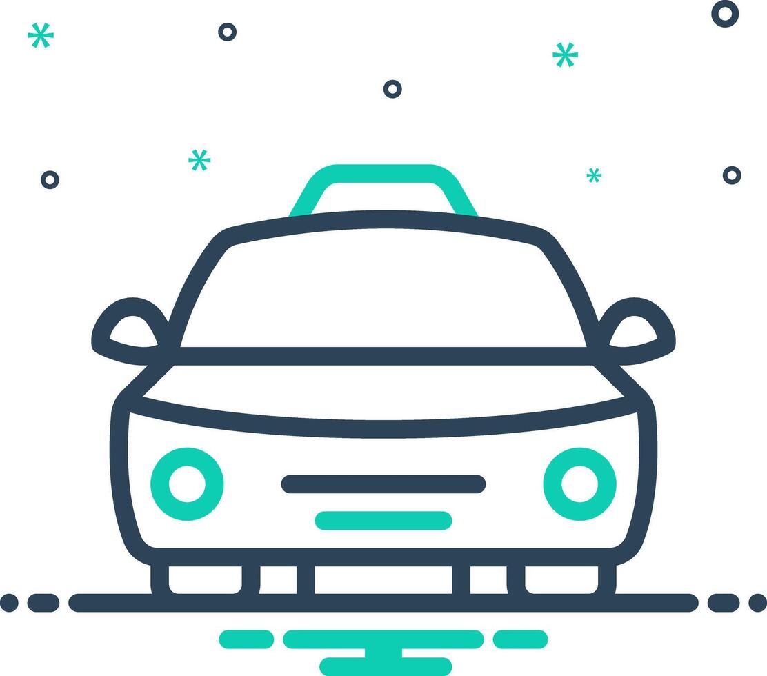 Mix icon for taxi vector