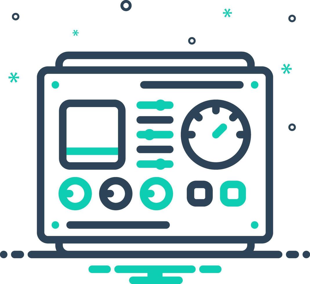 Mix icon for control panel vector