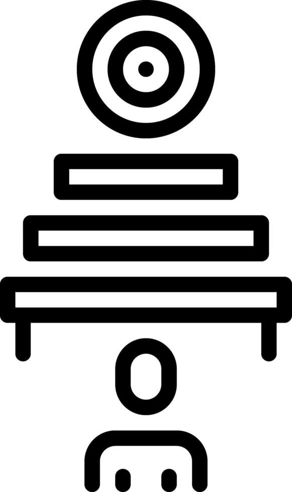 Black line icon for challenge vector