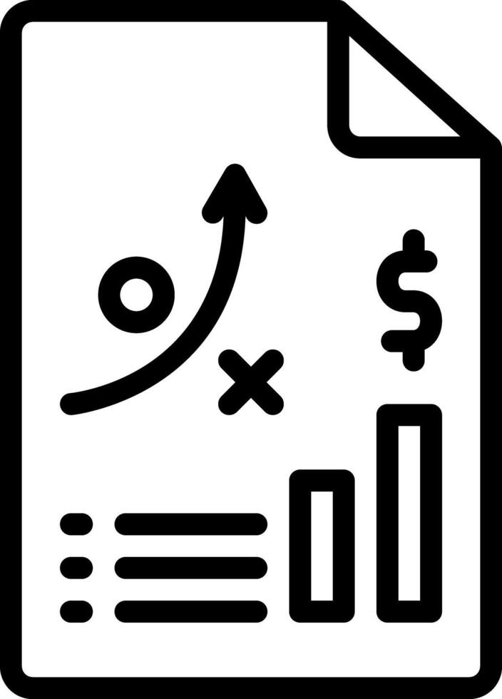 Black line icon for plan vector