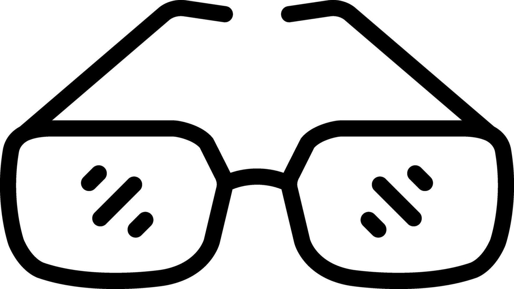 Black line icon for glasses spec vector