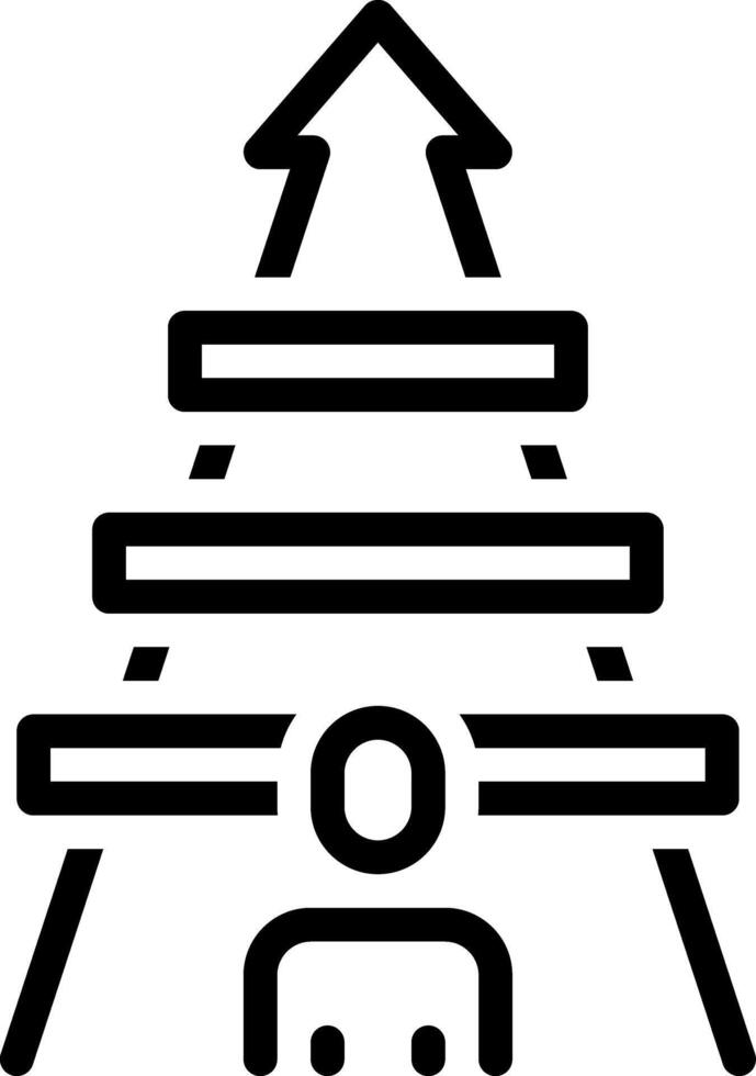 Black line icon for challenge vector