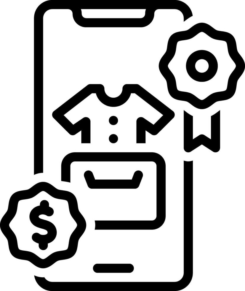 Black line icon for price and quality vector