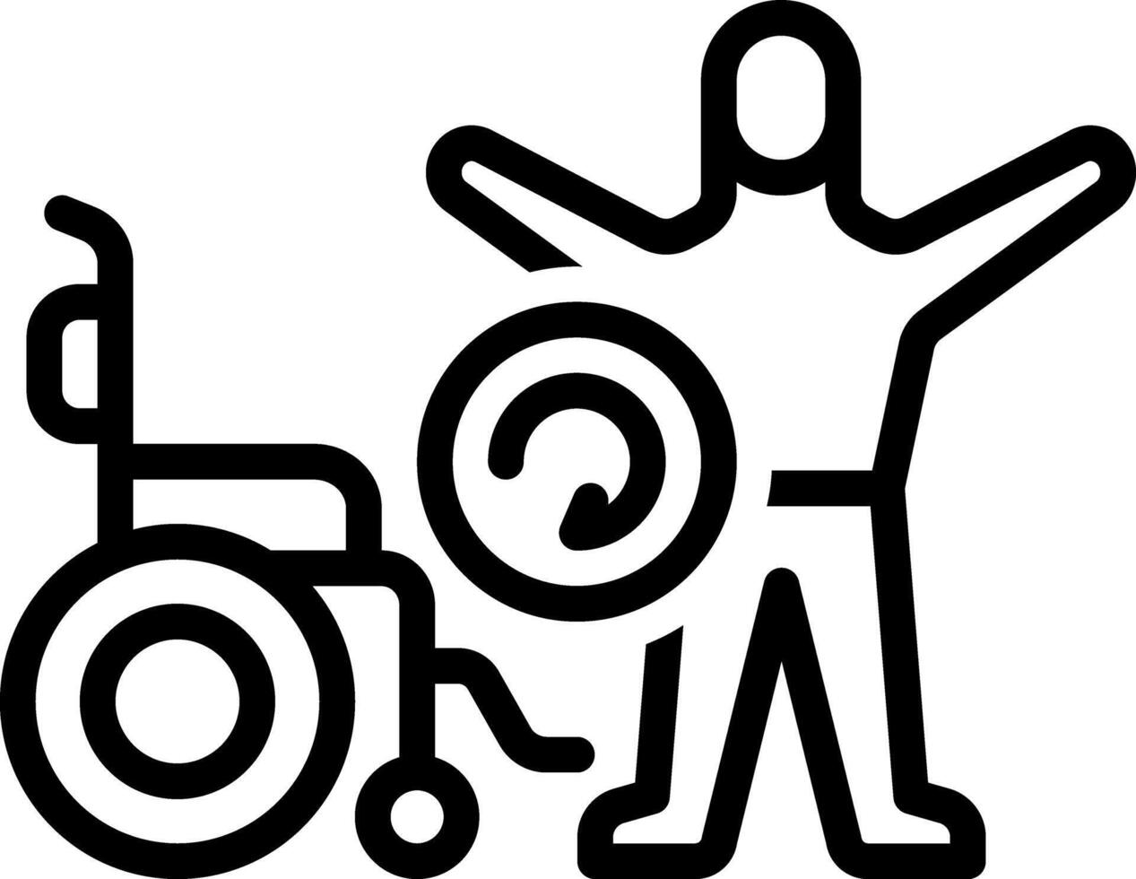 Black line icon for recover vector