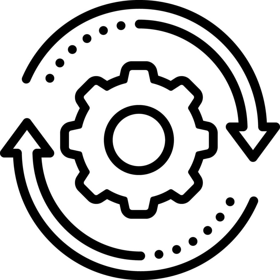 Black line icon for optimization vector