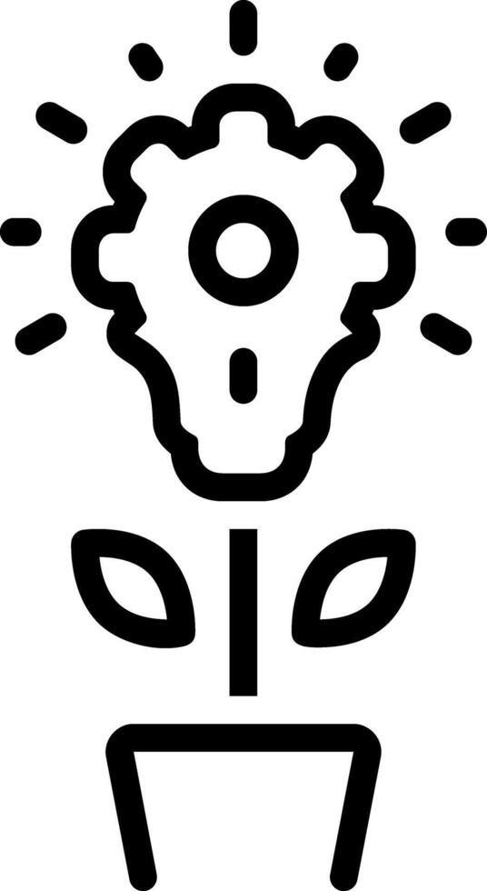 Black line icon for innovation vector