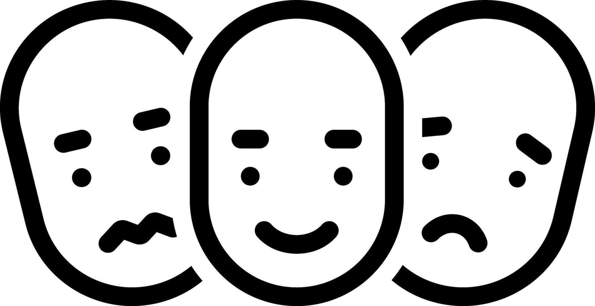 Black line icon for multiple personality vector