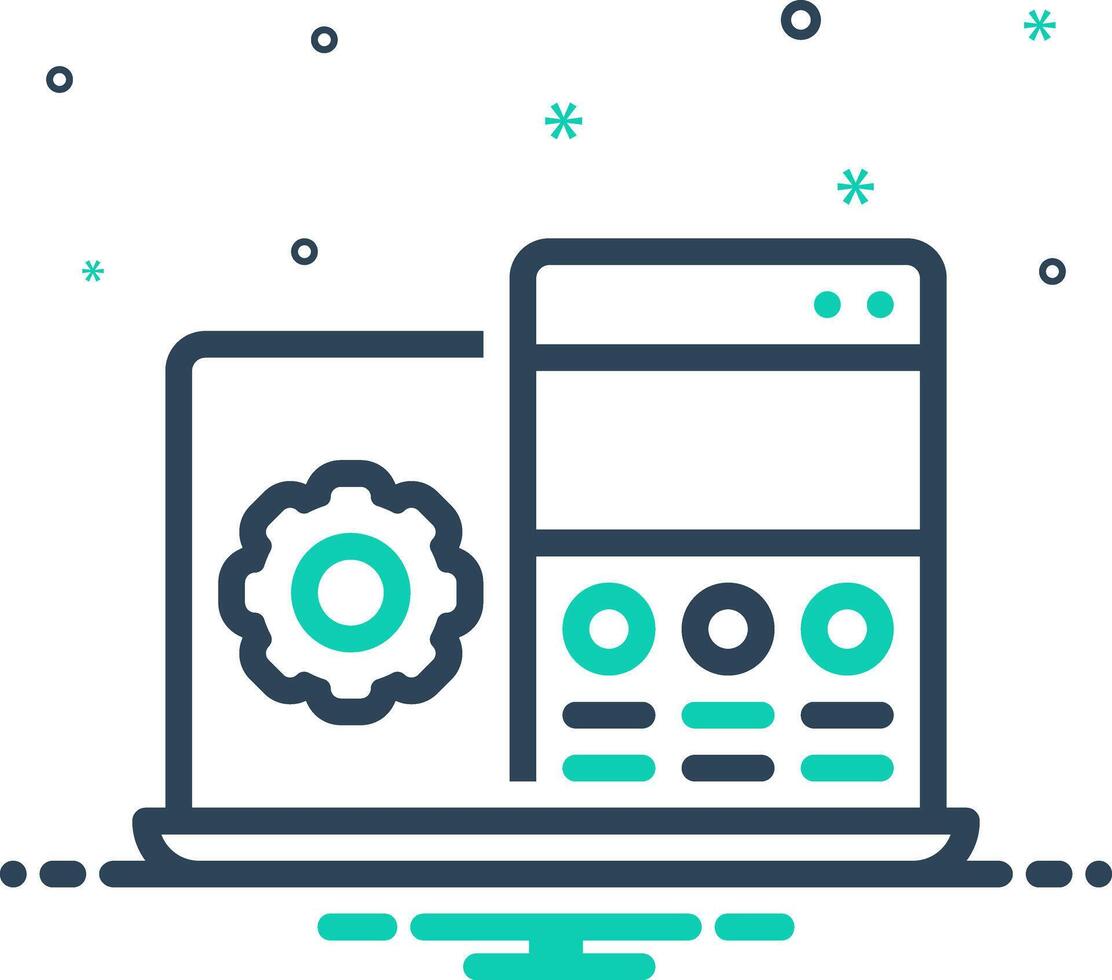 Mix icon for development vector