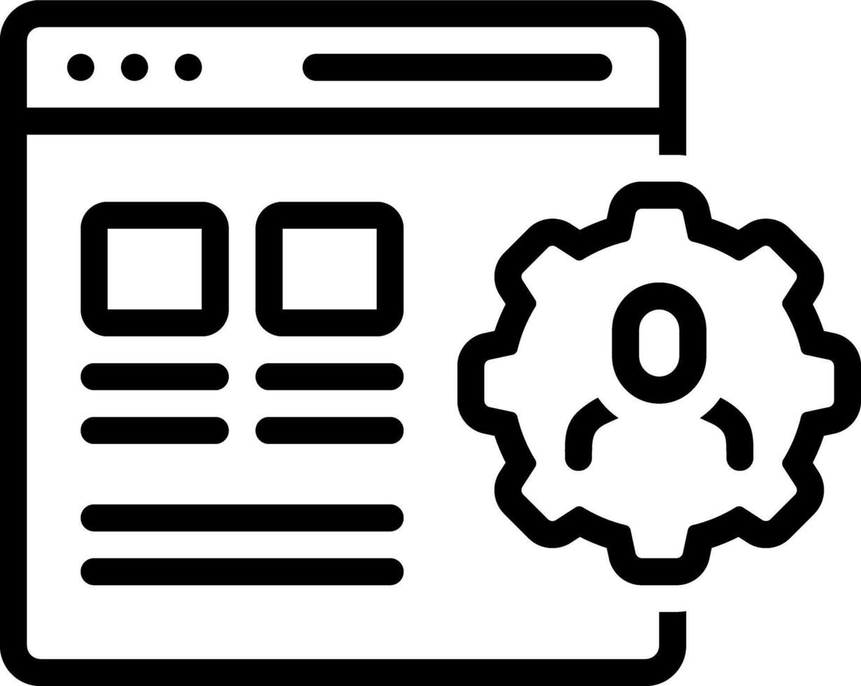 Black line icon for control panel vector