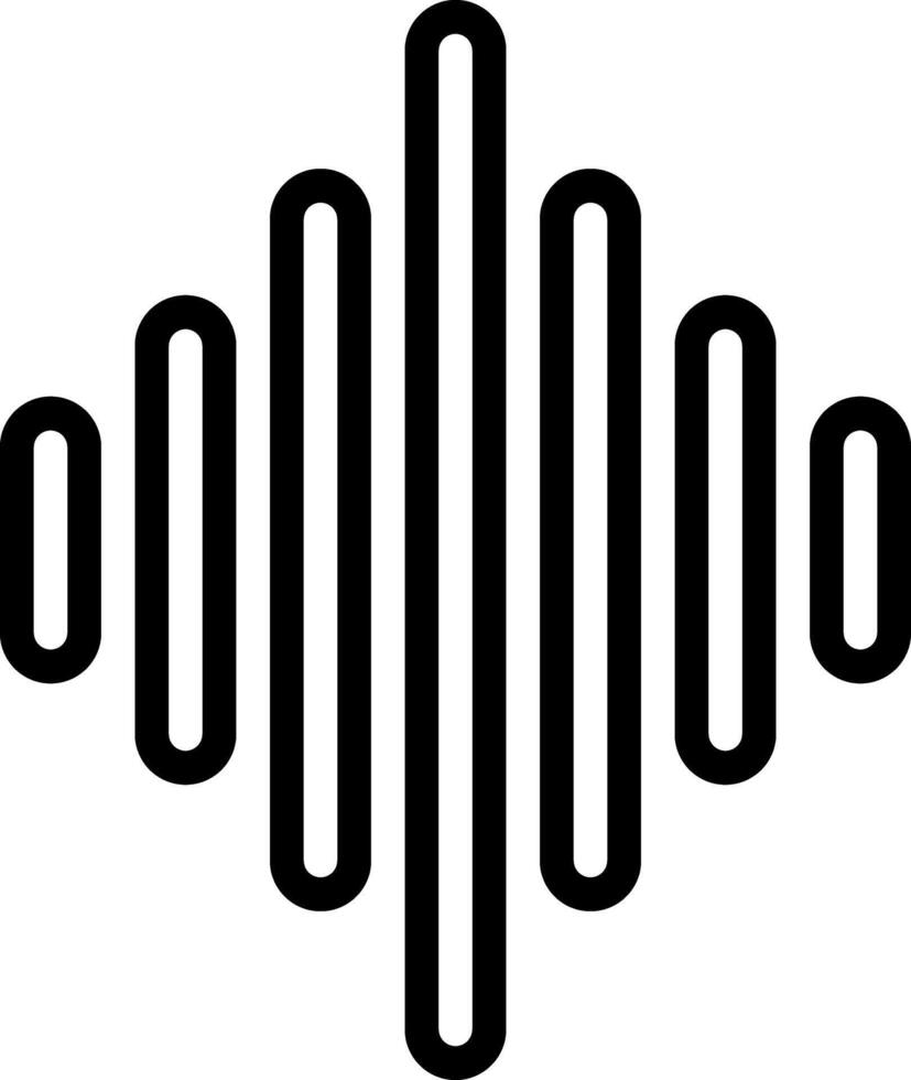 Black line icon for equalizer vector