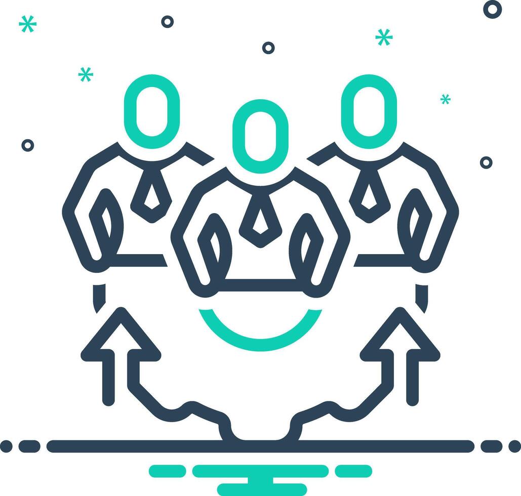 Mix icon for team building vector