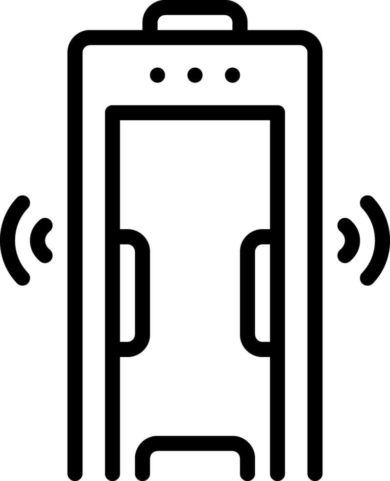 Black line icon for detector vector