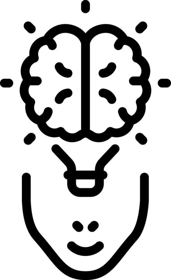 Black line icon for idea vector