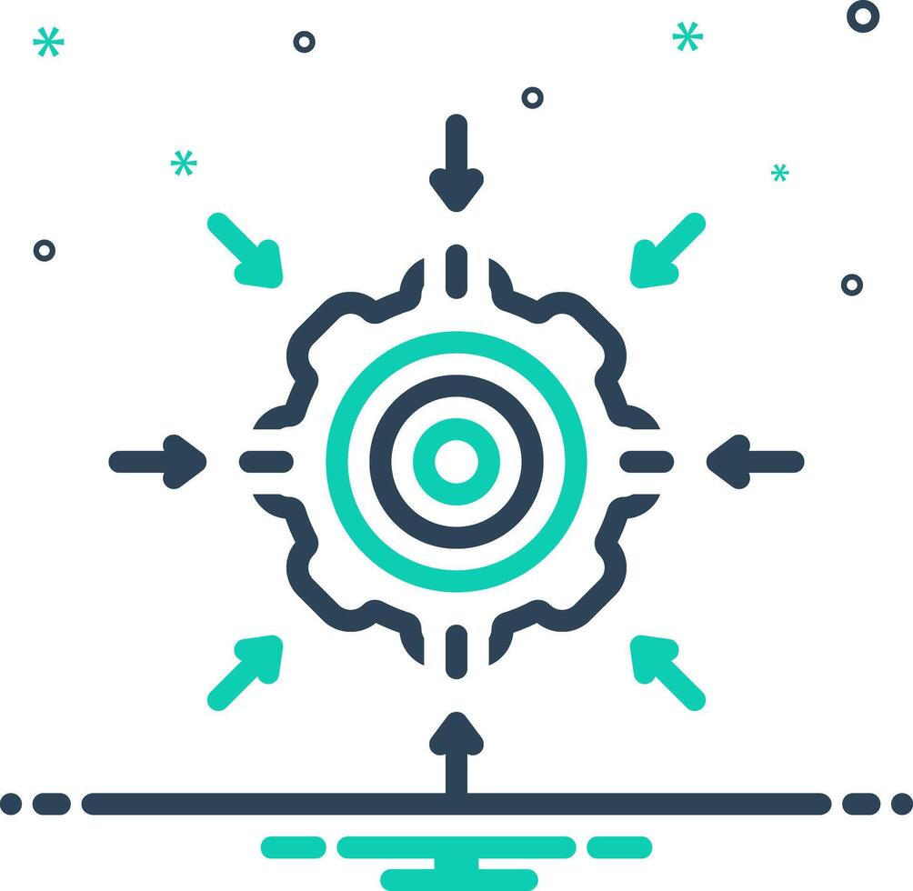 Mix icon for goal setting vector
