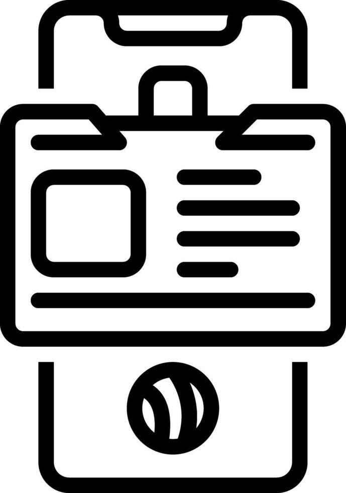 Black line icon for identity vector