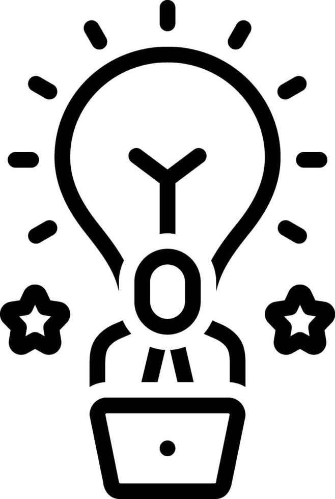 Black line icon for creator vector