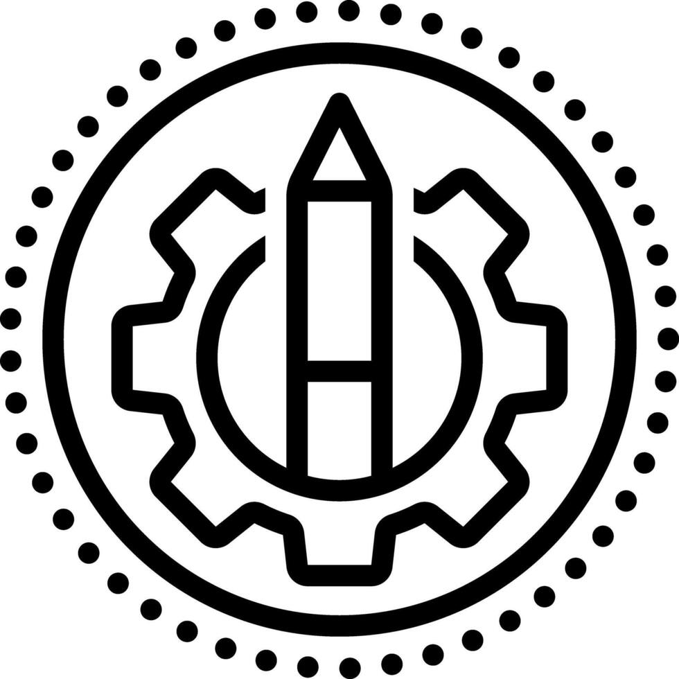 Black line icon for modified vector