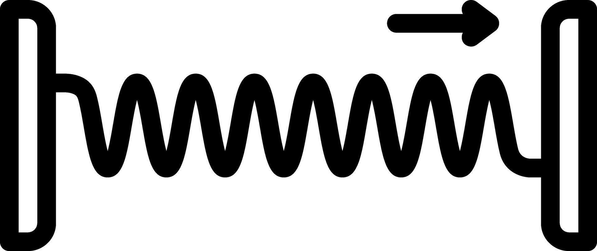 Black line icon for momentum vector