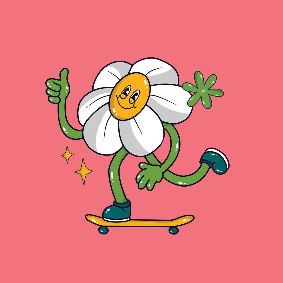 nuevo flores personaje vector